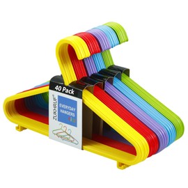 ZUKHRUF Plastic Kids Hangers for Clothes (Pack of 40) - Durable and Slim Baby Hangers – Space Saving Children's Hangers for Clothes - Infant Hangers & Kids Coat Hangers