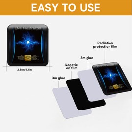 8 Pieces of Cell Phone Protection Neutralizers Stickers, Blockers Equipment Stickers for All Phones Tablets Laptops Computer WiFi All Devices Black