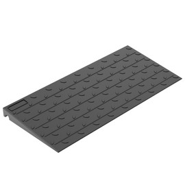 Heavy Duty Rubber Threshold Ramp – 2" Rise Wheelchair & Scooter Ramp with Cord Channel, Non-Slip Angled Entry for Doorways, Steps & Garages, 2200 LBS Capacity (Black, 36" Length)