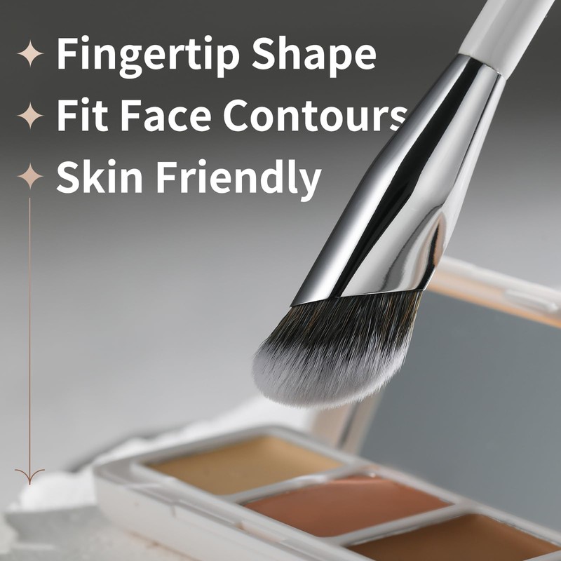 Albeaut Concealer Makeup Brushes 2 PCS Angled Brushes for Liquid,
