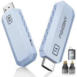 FIGEBNY HDMI, Wireless, 0.1 Seconds Ultra Low Latency, Wireless HDMI Transmitter and Receiver Set, Certified for Japanese Technology, 30 m Stable Transmission, Simultaneous Video and Audio Output, PC