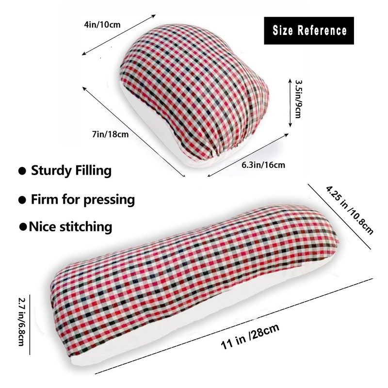 2 Pack Tailor’s Ham and Seam Roll Set Professional Tailors
