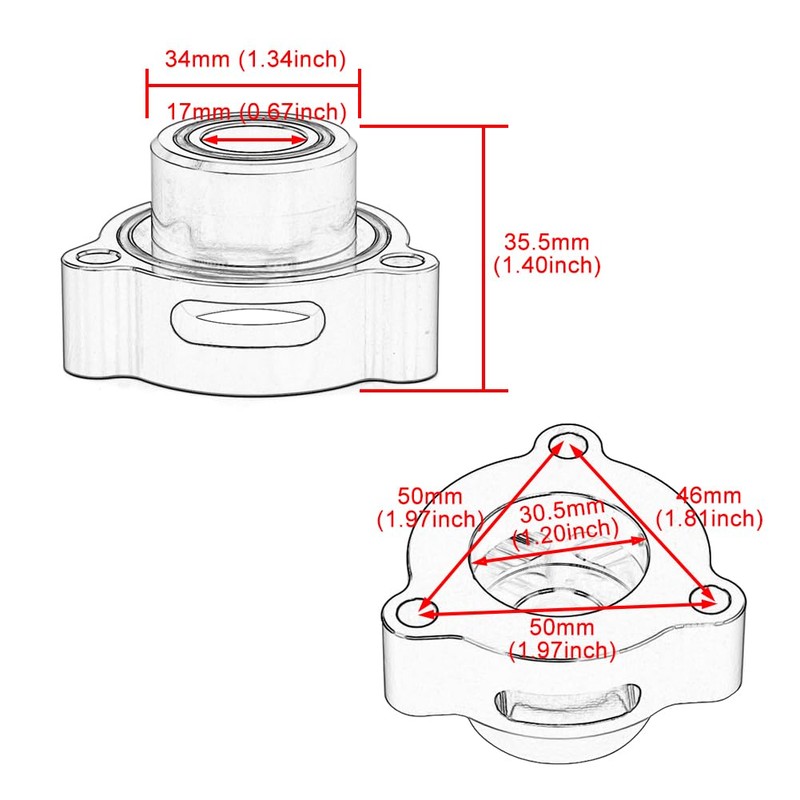 WIKIBB Blow Off Valve Adapter BOV Adapter Compatible with Ford
