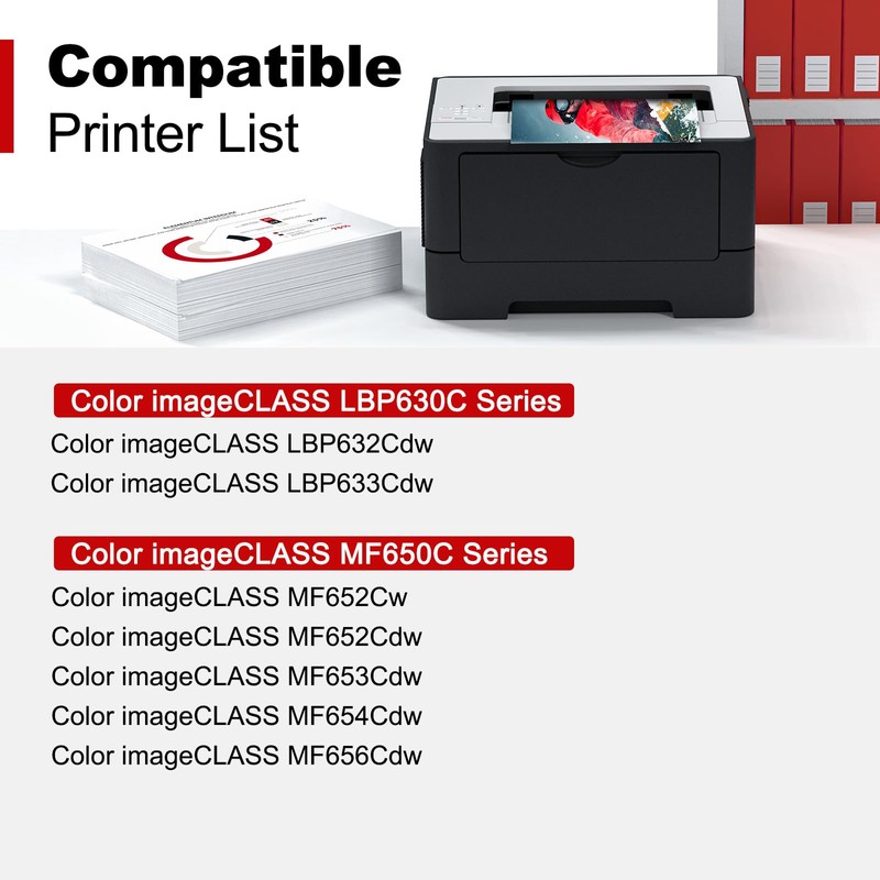 067 Toner Cartridge Set 4 Pack Compatible Replacement for Canon