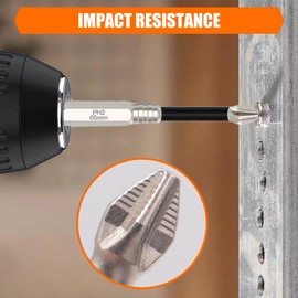 High-Magnetic Screwdriver Drill Bit Set, 9 Pieces Magnetic Bits Extra Strong for Cordless Screwdriver, Bit and Drill Set for Impact Wrench, Phillips Bits for Electric Drills (25 50 65 70 75 90 100 120