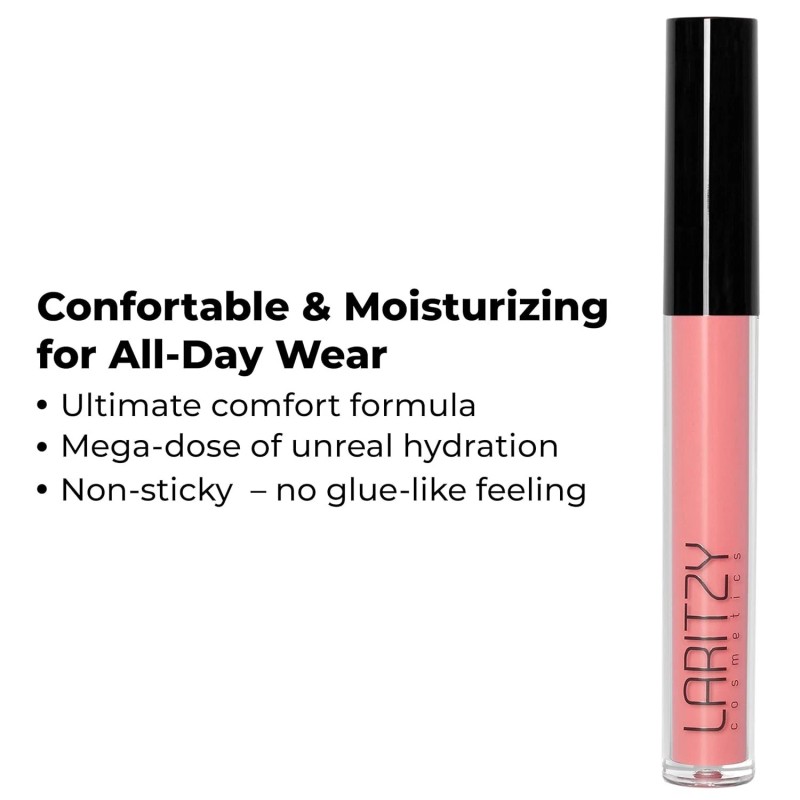 LARITZY Holographic Lip Gloss ~ OLD ROSE ~ Hydrating Topcoat