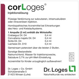 Corloges Injection Solution Ampoules 50 x 2 ml