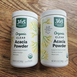 2 365 Whole Foods Market Orgánico Transparente Acacia Polvo 12oz Exp 01/27 NUEVO Sellado