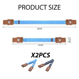 JTMKYO 2 Pieces Children's Belts, Children's Buckleless Belts, Elastic Buckleless Belts, Adjustable Elastic Bands, Children's Adjustable Elastic Waistbands