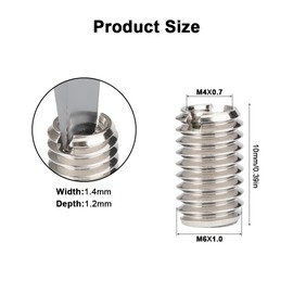 Pack of 10 Thread Inserts M4 to M6 Long 10 mm, Female Thread M4 x 0.7, Male Thread M6 x 1.0 Stainless Steel Threaded Sleeves, Self-Tapping Thread Insert for Automobiles, Steam Turbines, Mechanical