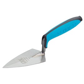 OX Philadelphia Pattern Pointing Trowel - Pro Series Plasterers / Builders Carbon Steel Pointing Trowel with Dura-Grip Soft Handle - Multicolour - 5 Inch/127 mm