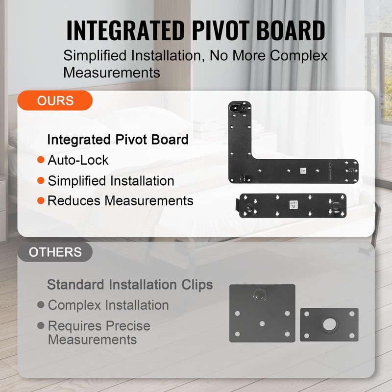 Happybuy Murphy Bed Kit, Full Size, Vertical Deluxe DIY Wall