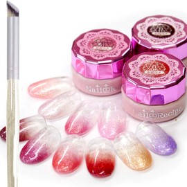 Nail Recipe Color Gel Nail Color Set UV LED Soak Off Self Nail Coloring (10 Colors of Flower Glitter Color)