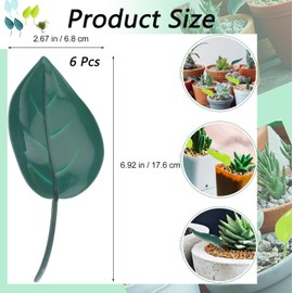 6 Pcs Leaf Plant Watering Devices,Pot Watering Funnel for Indoor and Outdoor Plants, Indoor Plant Watering, House Plant Waterer