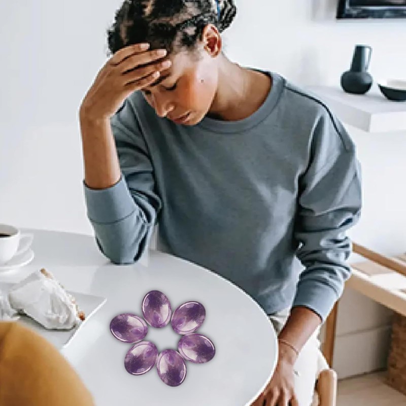 Jicyor Amethyst Kristalle Glückssteine Kristalle Steine Handschmeichler Stein Edelsteine für