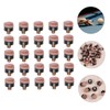 Totority 25Pcs Screw Pool Cue Tips Replacement Durable Leather Billiard