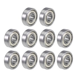 sourcing map R4ZZ Deep Groove Ball Bearing 1/4-inchx5/8-inchx0.196-inch Shielded Z2 Lever Bearings 10pcs