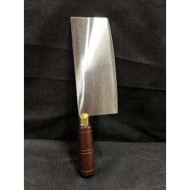 Po Wah Hong Kong Cleaver Chinese Chef Knife 8” Wooden Handle Stain Free High Carbon