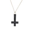 Zac's Alter Ego Upside Down Enamel Black Cross Pendant on