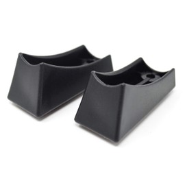 Design61 Set of 2 Felt Gliders Shell Gliders Sliding Blades for Screwing Curved Tubes Cantilever Chair Diameter 22 mm R90 mm