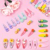 24pcs Girls Snap Hair Clips, Non-Slip Kids Hair Barrettes Colourful