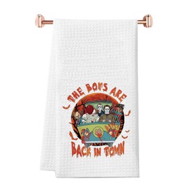 Horror Fans Gift Horror Movie Character Gift The Boys Are Back In Town Kitchen Towel Scary Gift (Back In Town Towel EU)