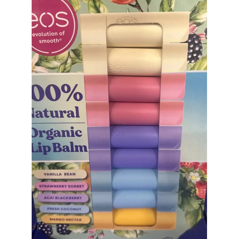 Eos Pack 9 Bálsamos Labiales Orgánicos Manteca De Karité