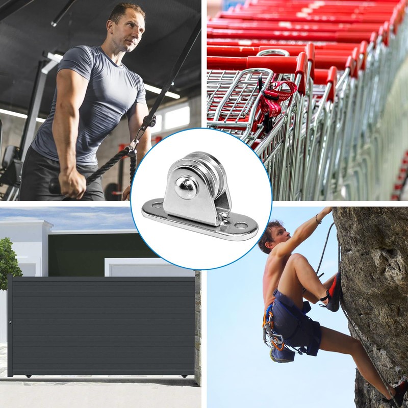 TUAHOUS Stainless Steel Pulley, Cargo Transport Pulley, Rope, Pulley, Mountain