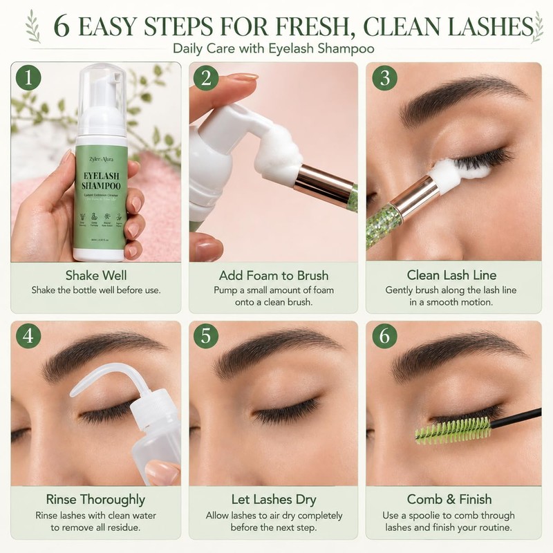 Lash Shampoo Kit for Eyelash Extension Cleaning 2V14
