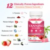 2 Pack Tanning Gummies for Women, Daily Tanning Supplement Melanin