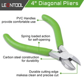 LEONTOOL Mini Nipper, Plannipper, 4.1 inches (105 mm), Nippers, Small, Lightweight, Pliers, For Precision Work, Accessories, Jewelry Making, Handicrafts, DIY, Professional Tool, Female Size, Increases Work Efficiency, For Beginners