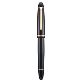 erofa,Jinhao X850 Fountain Pen Extra Fine Nib with Converter,Black with Golden Clip Metal Writing Pen,Black Golden--X850