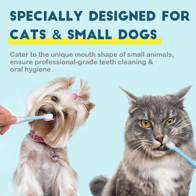 MoonyMars Small Dog Toothbrush, Cat & Puppy Tooth Brushing Kit,