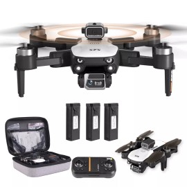 TSUINZ Dual Camera Drone Ultra Long Life 720P WiFi 5G Foldable Quadcopter+3 Batteries