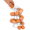 Southern Homewares Egg Skelter Deluxe Modern Spiraling Dispenser Rack Silver