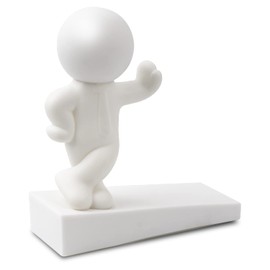 Cute Door Stop, Decorative and Sturdy, Well Designed Door Stopper, Effective to Hold Your Door Open, 1 Pack, White (Patented)