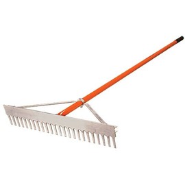 Leonard Lightweight Aluminum Grading Rake, Beveled Tines (24 Inch Head Width)