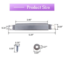 Qiveno Carryover Crossover Tube 3PCS KC624 BBQ Grill Parts Stainless Steel Burner Replacement for Charbroil, Kemmore and Other Gas Grills