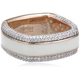 Esprit Women's Ring 925 Sterling Silver Cubic Zirconia ALGEA ELRG92197B resin white
