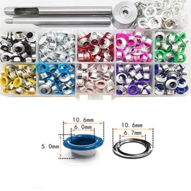 400 Sets Multi-Color Grommet Kit 6mm Metal Grommets Eyelets with Installation Tools for Shoes Clothes Belt Bag DIY Project