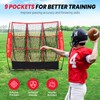 BAGAIL Football Throwing Net - 9 Target Pockets, Easy Setup,