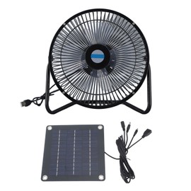 10W Solar Panel Powered Fan 8inch USB Portable Solar Panel Fan for Camping Outdoor Chicken Dog Pets Houses