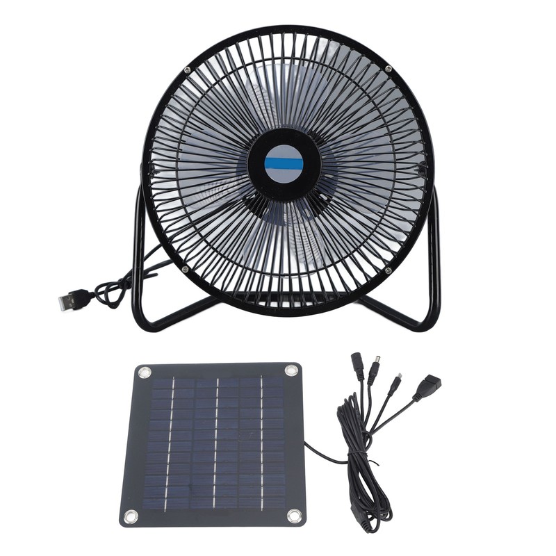 10W Solar Panel Powered Fan 8inch USB Portable Solar Panel