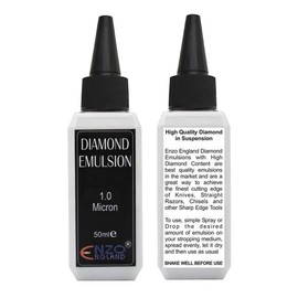 ENZO ENGLAND - 50ml Poly Diamond Premium Quality Suspension Emulsion Knife Sharpener Sharpening Honing Polishing 0.5, 0.25, 1.0, 2.0 & 4.0 Micron (1.0 Micron)