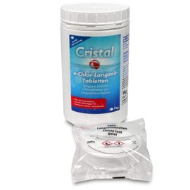 5-in-1 e-chlorine multifunctional tablets, 200 g, comfortable complete care for pools and swimming pools, long-term disinfection, algae prevention, flocculation, chlorine stabilisation, hardness