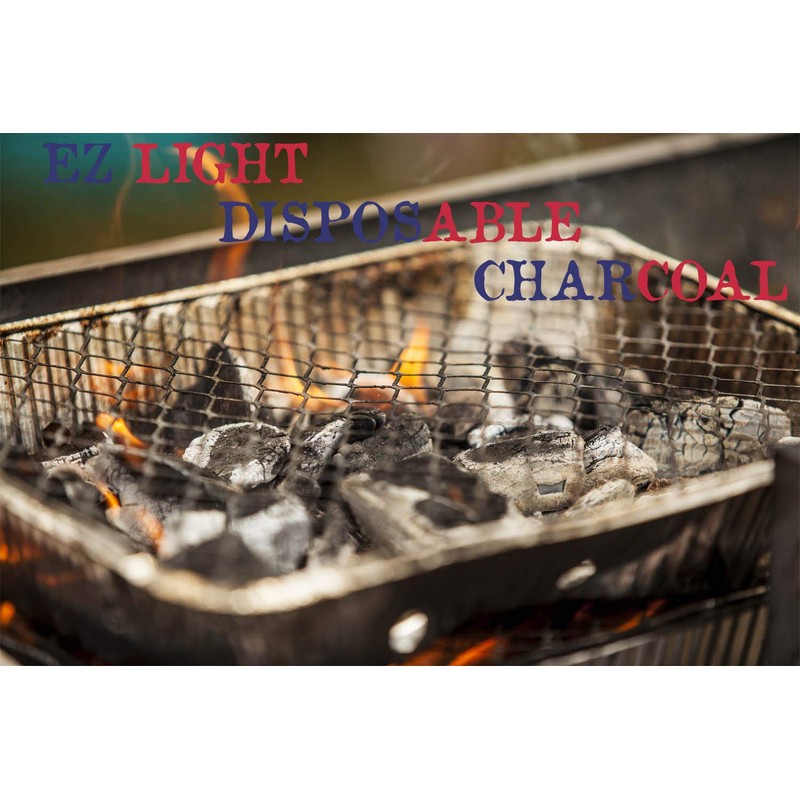 Disposable Grill BBQ: Aluminum Portable Disposable Charcoal Grill, Great For