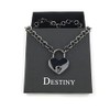 Destiny Love Padlock Choker Collar Necklace with Lock and Two