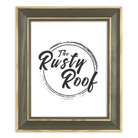 The Rusty Roof-Distressed Classic Charcoal Grey-Solid Wood Picture Frame-8.25x11.75 (A4)