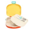 Bento Lunch Box ABS Separate Compartments with Buckle Handle Leakage
