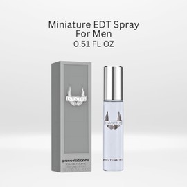 Paco Rabanne Invictus Cologne For Men Mini EDT Spray .51 Fl Oz